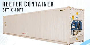 Commercial refrigerated container used for temporary cold storage